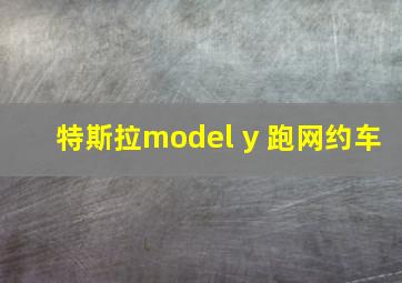 特斯拉model y 跑网约车